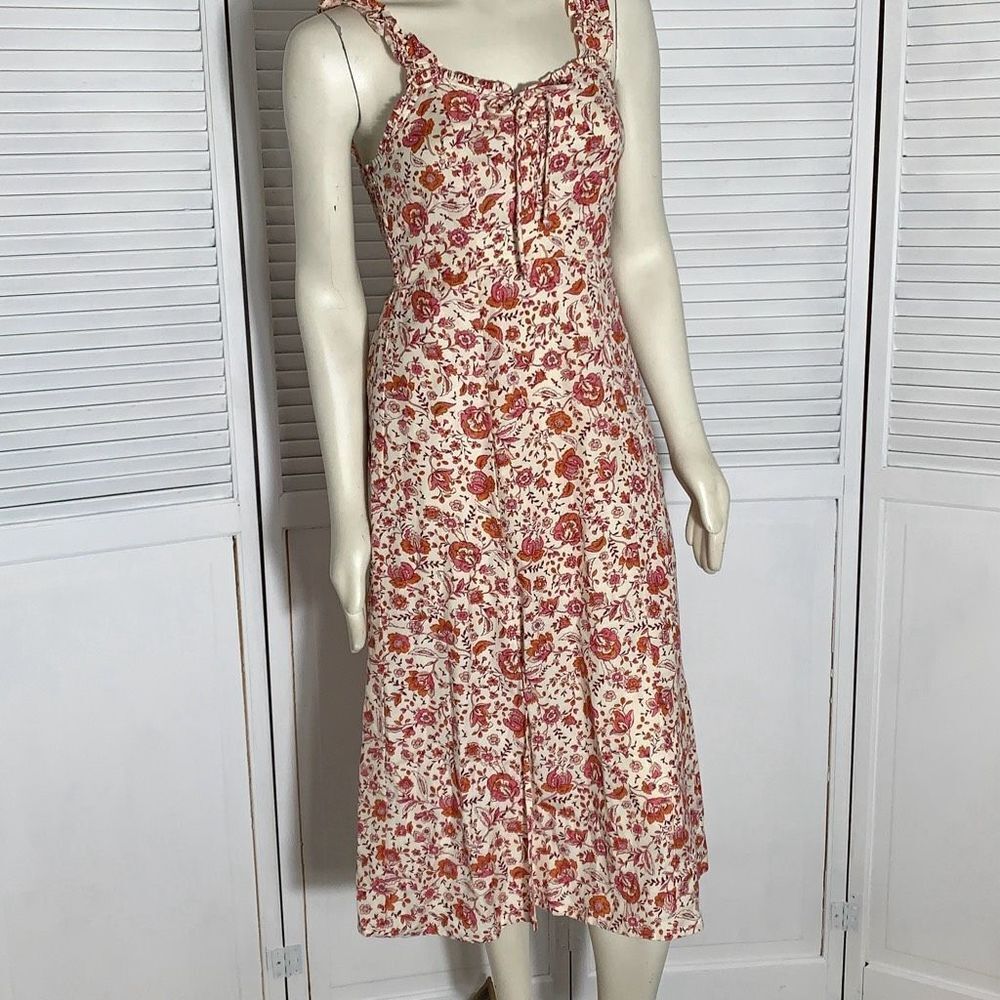 Japna Floral Midi Dress -  Tie Front Small